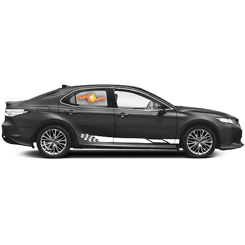 Kit di Adesivi in Vinile a Strisce Laterali a Scacchiera per Toyota Camry