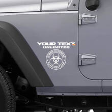 Adesivo in Vinile Personalizzato Squadra di Risposta a Sventramento Zombie per Jeep Wrangler Unlimited_2