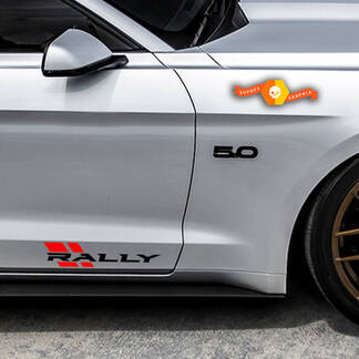 RALLY RACING Sport Performance Car Truck SUV Vinyl Decal adesivo emblema 2pc Coppia
