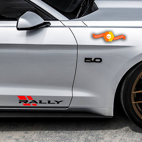 RALLY RACING Sport Performance Car Truck SUV Decalcomania in vinile adesivo emblema 2pz coppia
