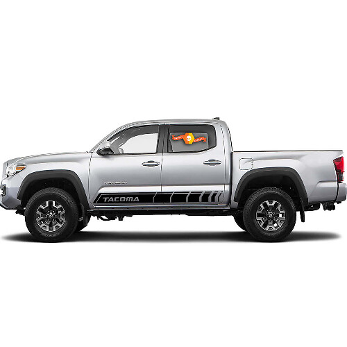 Kit di adesivi in vinile con scritta del marchio e strisce laterali per portiera per Toyota Tacoma