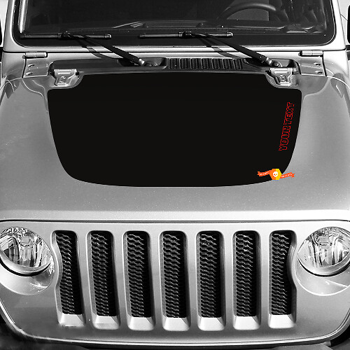 Adesivo per cofano Jeep Wrangler e Gladiator, grafica semplice
