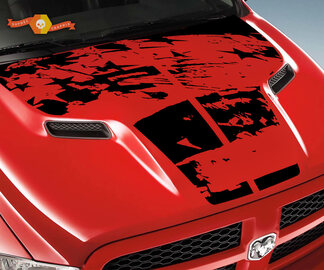 Dodge 2010 2018 si adatta Ram 1500 2500 Large afflitto Grunge Hood Logo Truck Vinyl Decal Graphic Pick Up Pickup
