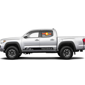 Coppia Toyota Tacoma Mountains Vinyl Decal Sticker Graphics TRD Sport Side Door
