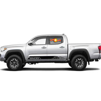 Coppia Toyota TACO Tacoma Mountains Vinyl Decal Sticker Graphics TRD Sport Side Door
