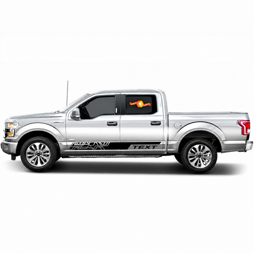TEXT Interlocking Line Rocker Stripe Pair Minigonna Adesivo in vinile per Ford F-150