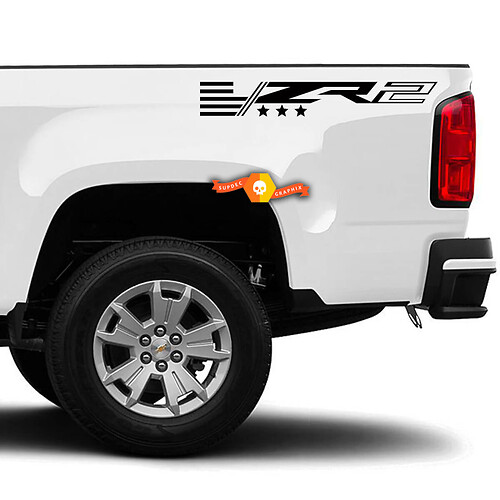 Adesivo in Vinile con Bandiera USA ZR2 per Fianco Cassone Chevrolet Colorado
