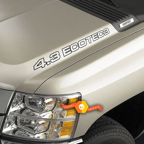 Adesivo in vinile per cofano 4.3L EcoTec3 per Chevrolet Silverado GMC Sierra