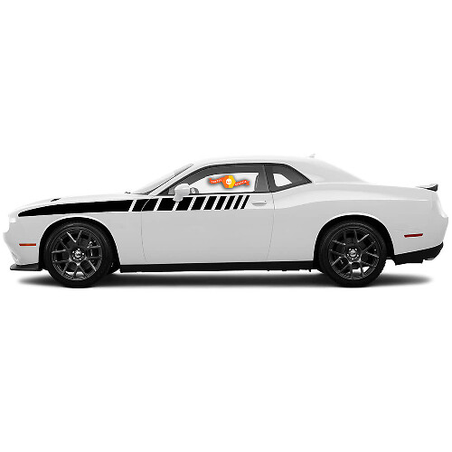 Kit di Adesivi Vinile Striscia Laterale Racing per Dodge Challenger 2008-2014