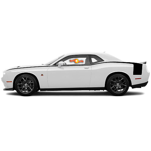Dodge Challenger Accent Stile Hockey Body Line Strisce Laterali Posteriori Per 2008-2014
