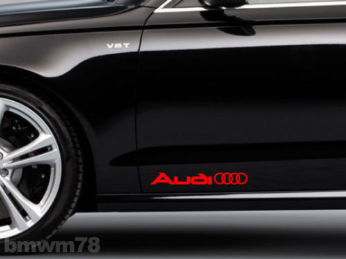 2 Audi Anelli Side Trunk Decal Sticker A4 A5 A6 A8 S4 S5 S8 Q5 Q7