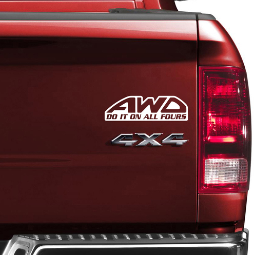 AWD Diesel 4x4 4WD Off Road Truck Jeep TJ LJ JK CJ Vinil Adesivo Decal