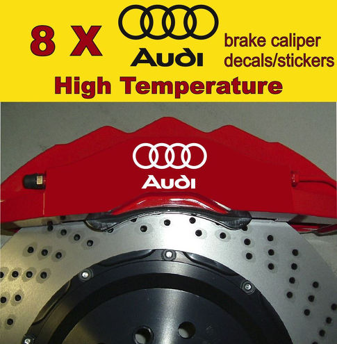 8 x Audi Brake Picloper Decals Adesile in vinile