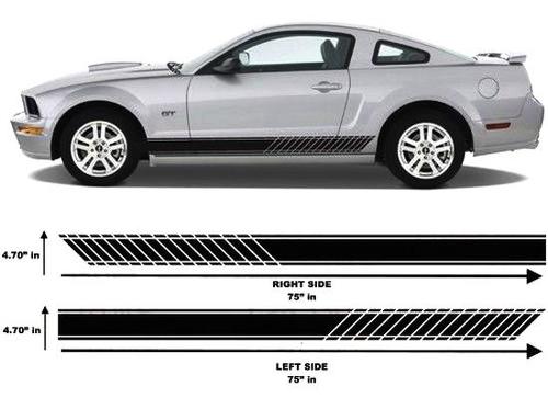 Chevrolet Camaro Ford Mustang Strisce laterali Decalcomanie Grafica per camion per auto in vinile