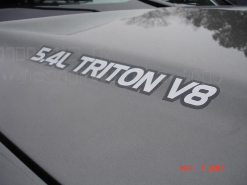 2 Ford 5.4l Triton V8 Hood TRUCK DECALS Adesivi in ​​vinile