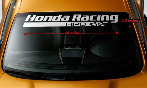 Adesivo per parabrezza Honda Racing HPD Banner in vinile a lunga durata 40