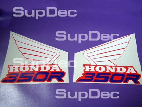 Coppia adesivi decal serbatoio Honda Wings 350R