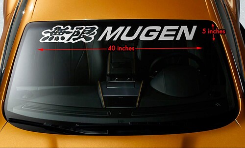 MUGEN HONDA Parabrezza Banner Vinyl Long Lasting Premium Decal Sticker 40