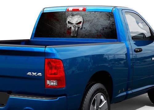 Punisher Skull Blood metallo lunotto adesivo decalcomania pick-up camion SUV auto