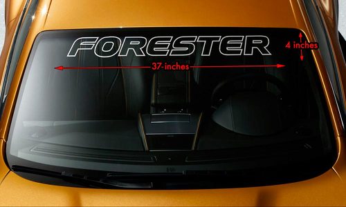 Subaru Forester contorno Banner del parabrezza Banner Long Lastin Vinil Decal Adesivo 37x4 