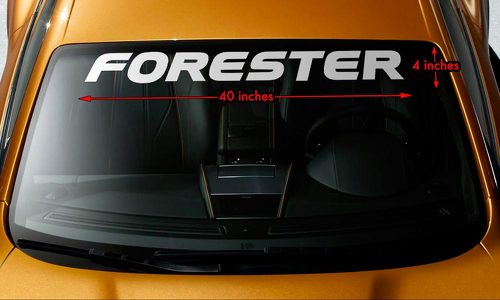 Subaru Forester premium Banner del parabrezza Banner Long Lastin Vinyl Decal Adesivo 40x4 