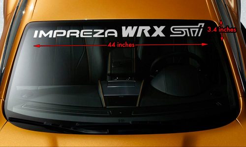 SUBARU IMPREZA WRX STI Premium Parabrezza Banner Vinyl Decal Sticker 44x3.5