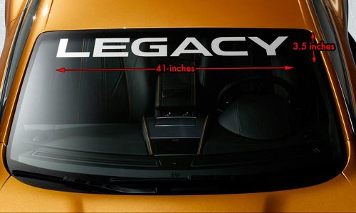 SUBARU LEGACY Premium Parabrezza Banner Adesivo in vinile a lunga durata 41x3.5