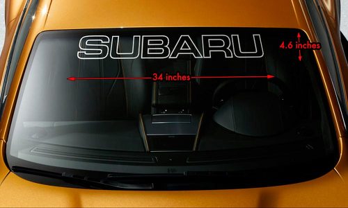 SUBARU OUTLINE Premium Parabrezza Banner Adesivo in vinile a lunga durata 34x4.6