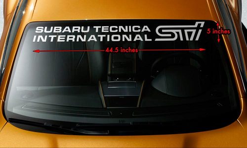 SUBARU STI TECNICA INTERNATIONAL Parabrezza Striscione Vinyl Decal Sticker 44.5x5