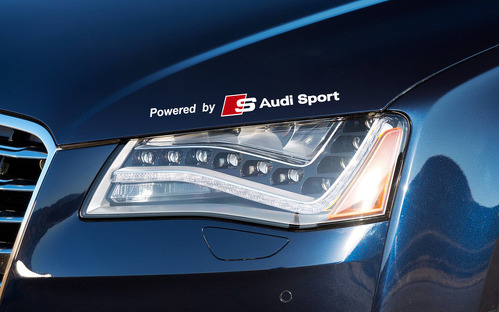 Powered by Audi Sports adesivo A4 A5 A6 A7 S8 TT Q5 Q7 Logo emblema