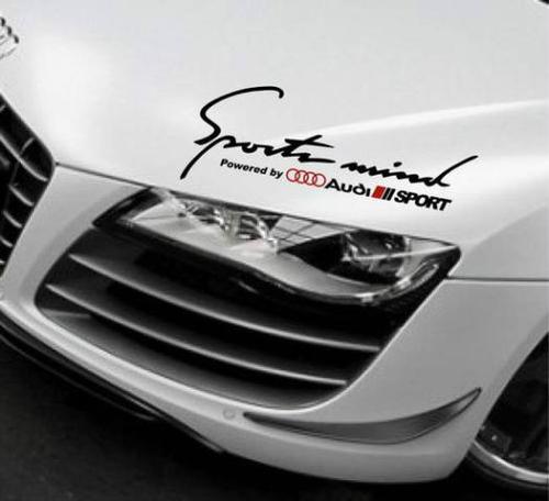 2 Mente sportiva Powered by Audi SPORT A3 A4 A6 A8 RS4 Decal adesivo