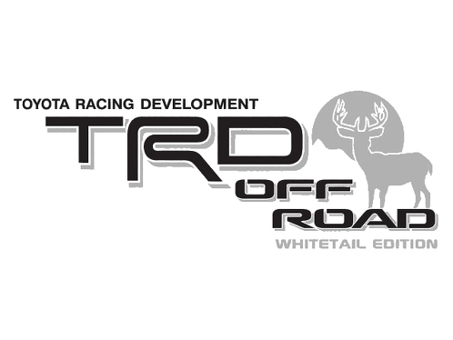 2 TOYOTA TRD OFF Mountain DEER WHITETAIL EDITION Adesivo decalcomania in vinile lato sviluppo racing TRD