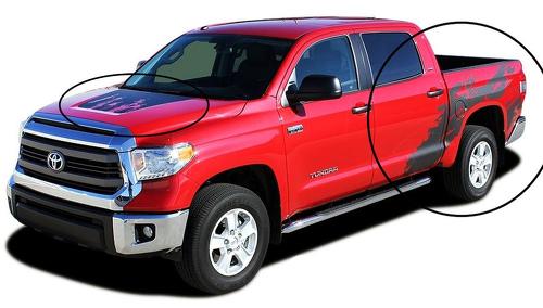 Toyota Tundra Truck Bed Hood SHREDDER Vinyl Graphics Decal Sticker