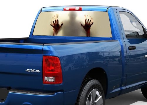 Zombie dietro il vetro Blood Porta posteriore Decal Decal Truck SUV