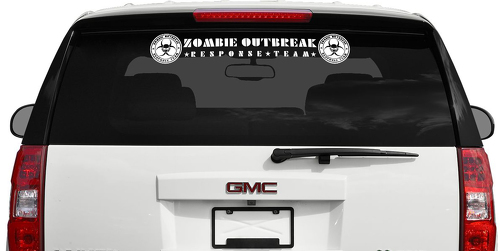 Zombie Outbreak Response Team Logo Teschio Biohazard Parabrezza Adesivo per striscione in vinile per auto