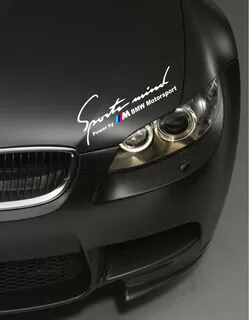 2x BMW powered by M M3 M5 M6 325 328 540 Decalcomania lato adesivo