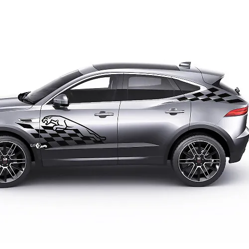 Adesivo 3D In Metallo Per Jaguar E-Pace, F-Pace, I-Pace – Logo Nero 17 Cm, Autoadesivo Per Badget Esterni, Installazione Facile