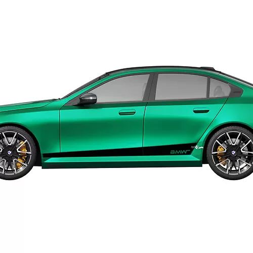 Strisce Laterali In Vinile Carbonio 5D Per BMW Serie 6 F06 F12 F13 M6 - Decalcomanie M Performance, Nere