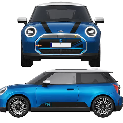 Adesivi Stickers per Mini Cooper One DS SD Strisce Bonnet cofano