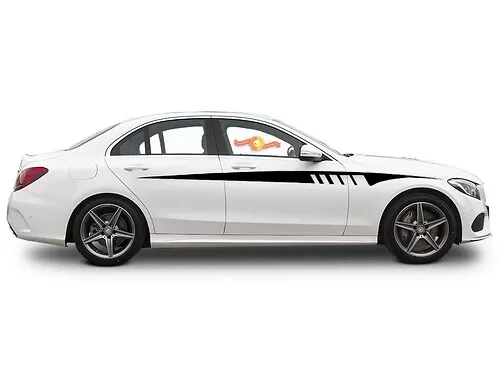 Stickers Side For Mercedes Sl Slk C63 And CLA - 507 AMG Side Bands Stripes Decoration Complete Set - Foto 9