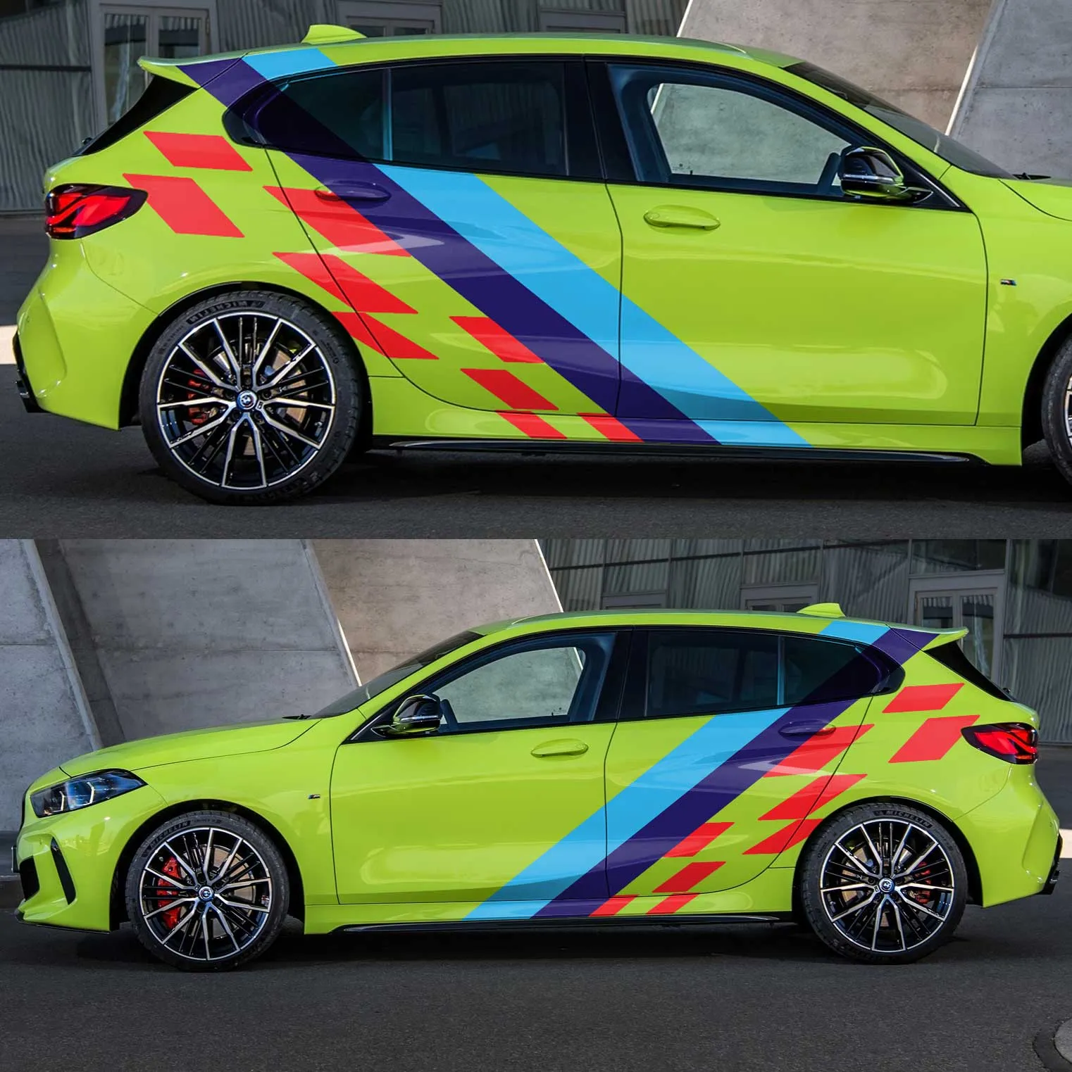 Kit Di Adesivi In Vinile Con Grafica A Scacchi, Strisce Da Corsa Sportive, Linee, Bordi, Decalcomanie A Scacchi, Compatibile Con Mini Clubman F54 2016 - Presente - Italia - Foto 5